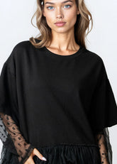 Polka Dot Sleeve Layered Tulle Tunic Tunics Kate Hewko 