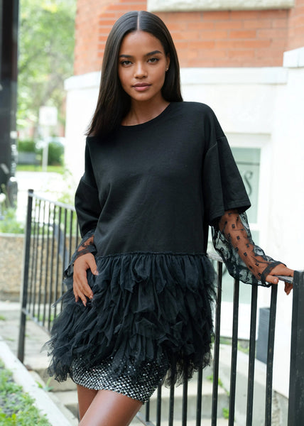 トップス tulle tiered tunic camisole HONEY MI HONEY（ハニーミーハニー）の「tulle tiered tunic camisole