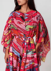 Pop Art Belted Pleated Dress Dresses Kate Hewko 