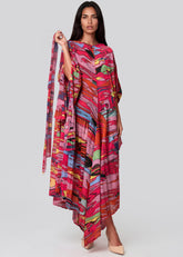 Pop Art Belted Pleated Dress Dresses Kate Hewko 