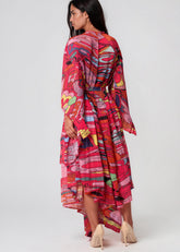 Pop Art Belted Pleated Dress Dresses Kate Hewko 