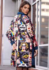 Pop Art + Denim Jacket Outerwear Kate Hewko Multi One Size 