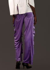 Purple Velour Cargo Pant Pants Kate Hewko 