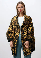 Quilted Batwing Leopard Jacket Outerwear Kate Hewko 