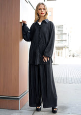 Relaxed Pleated Pant Set Two Piece Sets Kate Hewko 
