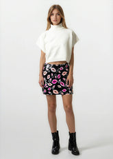 Retro Neon Mini Skirt Skirts Kate Hewko 