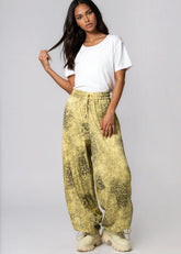 Rhinestone Animal Print Drawstring Pant Pants Kate Hewko 