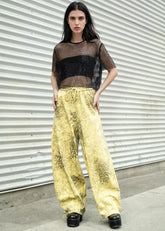 Rhinestone Animal Print Drawstring Pant Pants Kate Hewko 