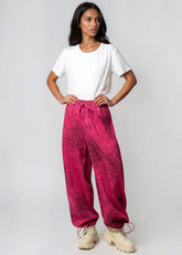 Rhinestone Animal Print Drawstring Pant Pants Kate Hewko 