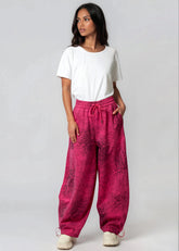 Rhinestone Animal Print Drawstring Pant Pants Kate Hewko 