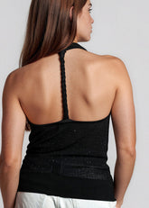 Rhinestone Cowl Neck Knit Tank Tank Tops Kate Hewko 