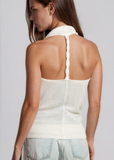 Rhinestone Cowl Neck Knit Tank Tank Tops Kate Hewko 