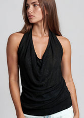 Rhinestone Cowl Neck Knit Tank Tank Tops Kate Hewko 