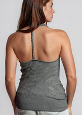 Rhinestone Cowl Neck Knit Tank Tank Tops Kate Hewko 