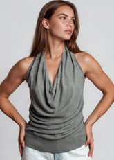 Rhinestone Cowl Neck Knit Tank Tank Tops Kate Hewko 