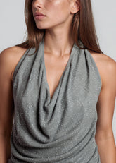 Rhinestone Cowl Neck Knit Tank Tank Tops Kate Hewko 