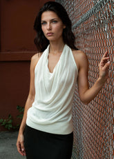 Rhinestone Cowl Neck Knit Tank Tank Tops Kate Hewko 