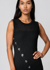 Rhinestone Eyelet Knit Maxi Dress Dresses Kate Hewko 