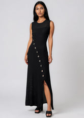 Rhinestone Eyelet Knit Maxi Dress Dresses Kate Hewko 