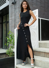 Rhinestone Eyelet Knit Maxi Dress Dresses Kate Hewko 