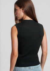 Rhinestone Slash Knit Tank Top Tank Tops Kate Hewko 
