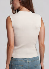 Rhinestone Slash Knit Tank Top Tank Tops Kate Hewko 