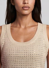 Rhinestone Studded Cropped Tank Top Tank Tops Kate Hewko 