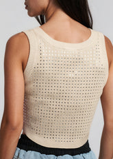Rhinestone Studded Cropped Tank Top Tank Tops Kate Hewko 