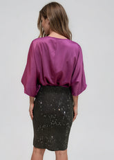Rhinestone Studded Pencil Skirt Skirts Kate Hewko 