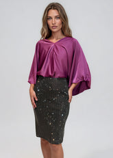 Rhinestone Studded Pencil Skirt Skirts Kate Hewko 