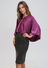 Rhinestone Studded Pencil Skirt Skirts Kate Hewko 