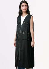 Rivet Zip Front Utility Vest Vests Kate Hewko 