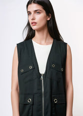 Rivet Zip Front Utility Vest Vests Kate Hewko 