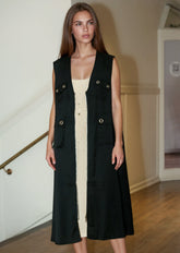 Rivet Zip Front Utility Vest Vests Kate Hewko 