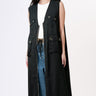 Rivet Zip Front Utility Vest Vests Kate Hewko Black One size 