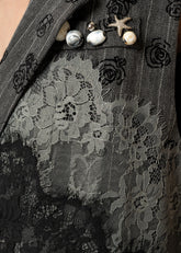 Rose Print Lace Patchwork Vest Vests Kate Hewko 