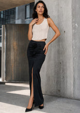 Rose Slit Pencil Skirt Skirts Kate Hewko 