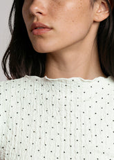 Ruched Polka Dot Tee Tees Kate Hewko 