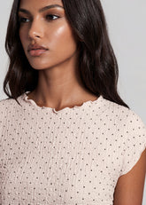 Ruched Polka Dot Tee Tees Kate Hewko 