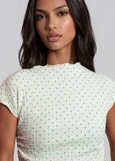Ruched Polka Dot Tee Tees Kate Hewko 