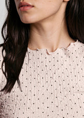 Ruched Polka Dot Tee Tees Kate Hewko 