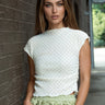 Ruched Polka Dot Tee Tees Kate Hewko White One size 
