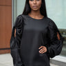 Ruched Sleeve Cutout Blouse Blouses Kate Hewko 