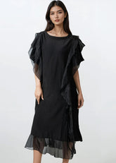 Ruffle Edge Tee Dress Dresses Kate Hewko 