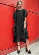 Ruffle Edge Tee Dress Dresses Kate Hewko 