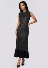 Ruffle Hem Rhinestone Knit Dress Dresses Kate Hewko 
