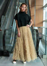 Ruffle Strip Tulle Skirt Skirts Kate Hewko 