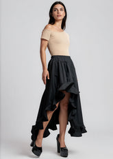 Ruffle Trim High Low Skirt Skirts Kate Hewko 