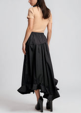 Ruffle Trim High Low Skirt Skirts Kate Hewko 