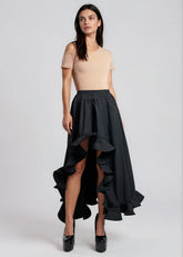 Ruffle Trim High Low Skirt Skirts Kate Hewko 